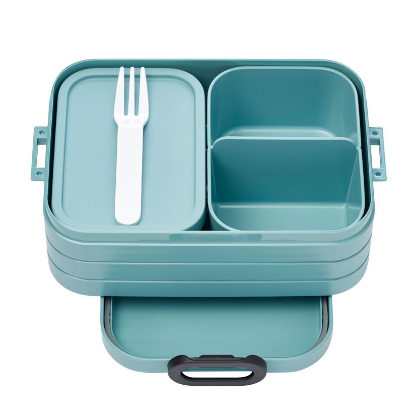 MEPAL BENTO LUNCHBOX TAKE A BREAK MIDI - NORDIC GREEN (18,5 X 12 X 6,5 CM, INHOUD 900 ML)