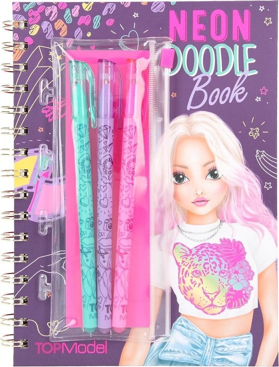 TM NEON DOODLE KLEURBOEK MET NEON STIFTEN (TOPMODEL)