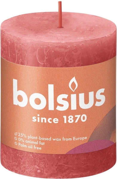 BOLSIUS RUSTIEK STOMPKAARS 80/68 - RUSTY PINK ()