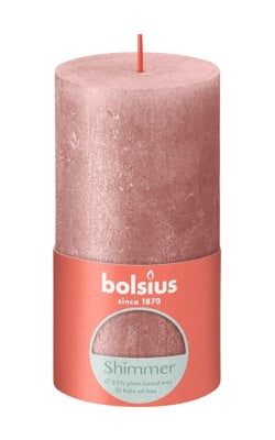 BOLSIUS RUSTIEK STOMPKAARS SHIMMER 130/68 - PINK ()
