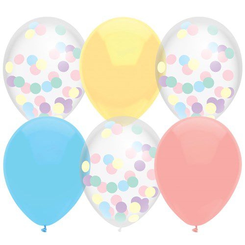 BALLONNEN MIX PERFECT PASTELS 6 STUKS ()