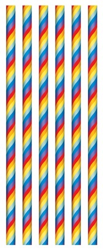 PAPIEREN RIETJES RAINBOW 20 STUKS ()